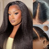 Bye~Bye~KNOTS HD Lace 13x4 Full Frontal Pre-plucked Hairline Wig - Kinky Straight