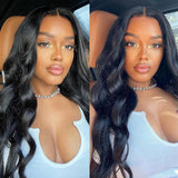 Bye~Bye~KNOTS HD Lace 13x4 Full Frontal Pre-plucked Hairline Wig - Body Wave Wavy