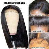 BYE~BYE~KNOTS HD LACE 5X5 CLOSURE LACE WIG - STRAIGHT BOB