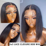 BYE~BYE~KNOTS HD LACE 5X5 CLOSURE LACE WIG - STRAIGHT BOB