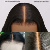 Bye~Bye~KNOTS HD Swiss Lace 13x6 Frontal Upgraded Hairline Kinky Straight Wig