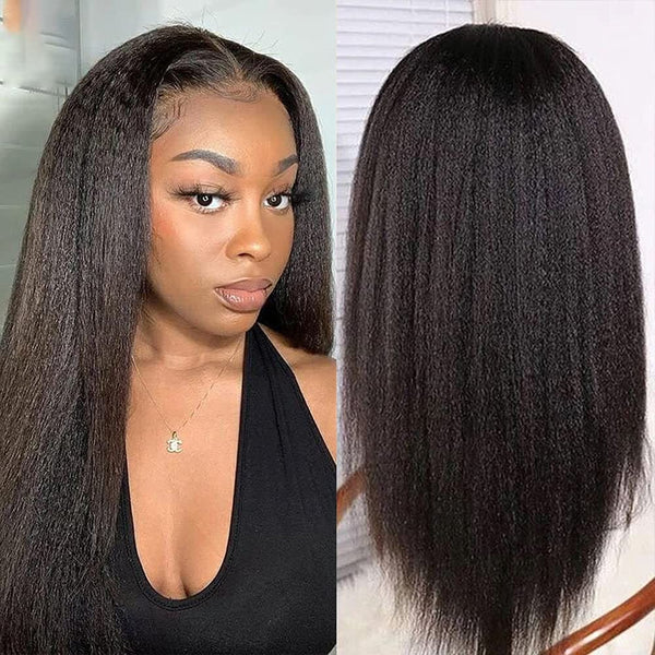 Bye~Bye~KNOTS HD Swiss Lace 13x6 Frontal Upgraded Hairline Wig - Kinky Straight