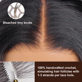 Bye~Bye~KNOTS HD Swiss Lace 13x6 Frontal Upgraded Hairline Kinky Straight Wig