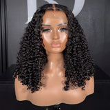 BYE~BYE~KNOTS HD SWISS LACE 5X5 CLOSURE LACE BOB WIG - Coily Curl