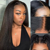 BYE~BYE~KNOTS HD SWISS LACE 5X5 CLOSURE LACE WIG - KINKY STRAIGHT
