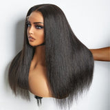 BYE~BYE~KNOTS HD SWISS LACE 5X5 CLOSURE LACE WIG - LIGHT YAKI STRAIGHT