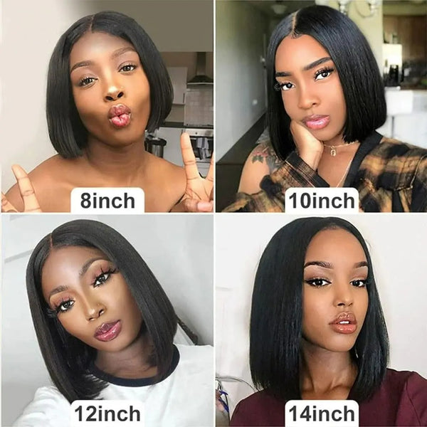 HALF PRICE ///  7X7 HD Swiss Lace Closure Pre-Plucked 150%180% Wig - Straight Bob