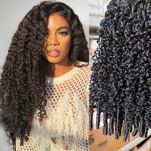 Bye~Bye~KNOTS HD Swiss Lace 13x6 Frontal Upgraded Hairline Wig - Burmese Pix Curly