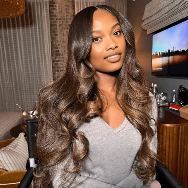 【Flash Sale】13x6 HD Lace Upgraded Pre-plucked 150%180%250% Highlight Color Wig - Body Wave Wavy