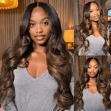 【Flash Sale】13x6 HD Lace Upgraded Pre-plucked 150%180%250% Highlight Color Wig - Body Wave Wavy