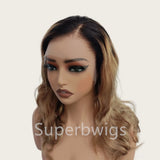 13x6 HD Lace Upgraded Hairline Ombre Color Bob Wig - Body Wave