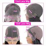 【CRAZY】13x6 Transparent Lace Front Human Hair Wig - Water Wave Bob