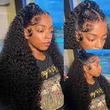 【Crazy】"370 Fitted Cap" HD LACE FRONT WIG WITH Invisible Strap - Curly