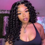 【Crazy】"3D DOME CAP" 9x6 HD  Lace Upgraded Hairline C-shape Ear Glueless Wig with Drawcord - Bouncy Loose Wave