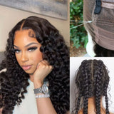 【Crazy】Full Lace HD/TRANSPARENT LACE PRE-PLUCKED HUMAN HAIR WIGS WITH Invisible Strap - BURMESE CURLY