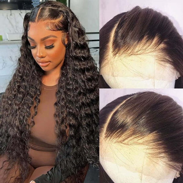 Crystal UPGRADED HAIRLINE Loose Wave Human Hair 360 HD Lace Front Curly Edge Wig