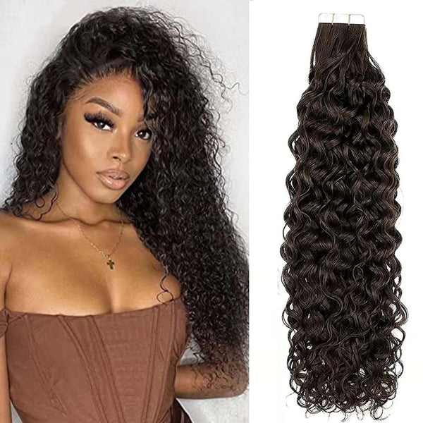 Curly Seamless Tape In Extension 100%  Virgin Human Hair
