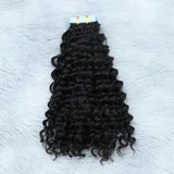 Deep Wave Seamless Tape In Extension 100%  Virgin Human Hair