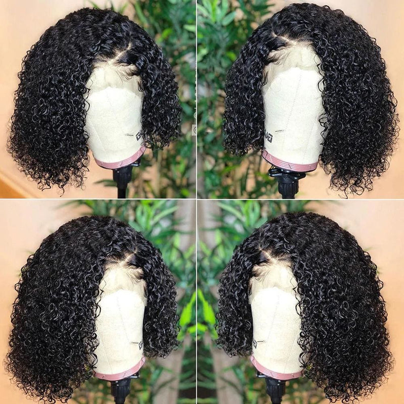 Eden Pre-Made Curly Bob Human Hair 360 Lace Front Wig