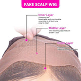【CRAZY】Fiona Pre-Made Fake Scalp 360 Transparent Lace Human Hair Wig -  Loose Wave
