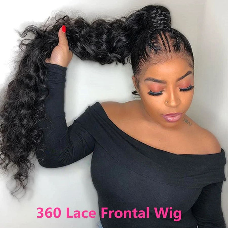 Fiona Pre-Made Fake Scalp Loose Wave Human Hair 360 Lace Front Wig