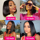 【Flash Sale】13x6 HD Lace Front 250% Pre-plucked Hide Lace+ Hide Knots Wig -  Silky Straight Bob