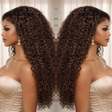 【Flash Sale】13x6 HD Lace Upgraded Hairline Pre-plucked Highlight 150% 180% 250% Wig - Deep Curly
