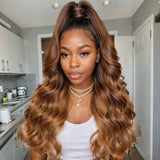 【Flash Sale】13x6 HD Lace Upgraded Pre-plucked 150%180%250% Ombre Color Wig - Body Wave Wavy