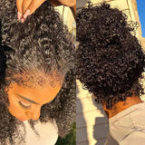 【Flash Sale】360 HD LACE FRONT WIG WITH Invisible Strap 250% Density - Burmese Kinky Curly with Curly Edge