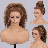 【Flash Sale】360 Transparent Lace Pre-plucked Hairline 250% Density Highlight Color Wig with Invisible Strap - Water Wave