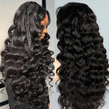 【Flash Sale】360 Transparent Lace Pre-plucked Hairline 250% Density Wig with Invisible Strap - Deep Loose Wave