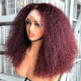 【Flash Sale】4x4 Transparent Lace Front Pre-plucked Hairline 250% Density Bob Wig - Afro Kinky Curly