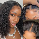【Flash Sale】4x4 Transparent Lace Front Pre-plucked Hairline 250% Density Bob Wig - Water Wave