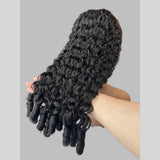 【Flash Sale】4x4 Transparent Lace Front Pre-plucked Hairline 250% Density Wig -Pix Water Wave