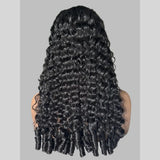 【Flash Sale】4x4 Transparent Lace Front Pre-plucked Hairline 250% Density Wig -Pix Water Wave