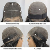 【Flash Sale】4x4 Transparent Lace Front Pre-plucked Hairline 250% Density Highlight Color Bob Wig -  Curly