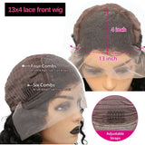 【Flash Sale】4x4 Transparent Lace Front Pre-plucked Hairline 250% Density Highlight Color Bob Wig -  Curly