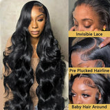 【Flash Sale】Swiss 13x6 HD Swiss Lace 250% Pre-plucked Hide Lace+ Hide Knots Lace Wig -  Body Wave