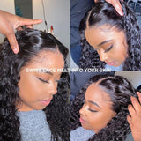 【Flash Sale】Swiss Lace 250% Pre-plucked Hide 13x6 Lace+ Hide Knots Lace Wig - Deep Wave