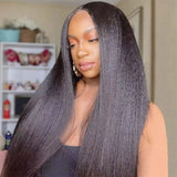 【Flash Sale】Swiss Lace 250% Pre-plucked Hide Lace+ Hide Knots Lace Wig -  Yaki Straight