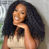 Full lace hd swiss lace upgraded pre-plucked wig with black voluminous Burmese curly hair extension