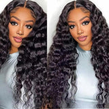 Full lace hd swiss lace upgraded black body wave wig with natural curls and pre-plucked hairline
