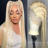 Full Lace HD/TRANSPARENT LACE PRE-PLUCKED 613 Blonde Color HUMAN HAIR WIGS WITH Invisible Strap - STRAIGHT