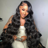Full Lace HD/TRANSPARENT LACE PRE-PLUCKED HUMAN HAIR WIGS WIT Invisible Strap - BODY WAVE