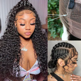 Full Lace HD/TRANSPARENT LACE PRE-PLUCKED HUMAN HAIR WIGS WITH  Invisible Strap - CURLY