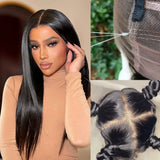 Full Lace HD/TRANSPARENT LACE PRE-PLUCKED HUMAN HAIR WIGS WITH Invisible Strap - STRAIGHT