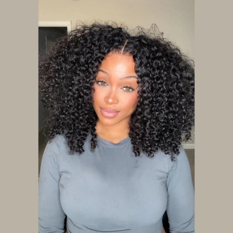 【Flash Sale】5x5/13x4 Transparent Lace Front Pre-plucked Hairline 250% Density Wig - Special Curly