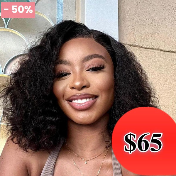 Half Price /// 360 Transparent Lace Front Human Hair Wig - Loose Wave Bob