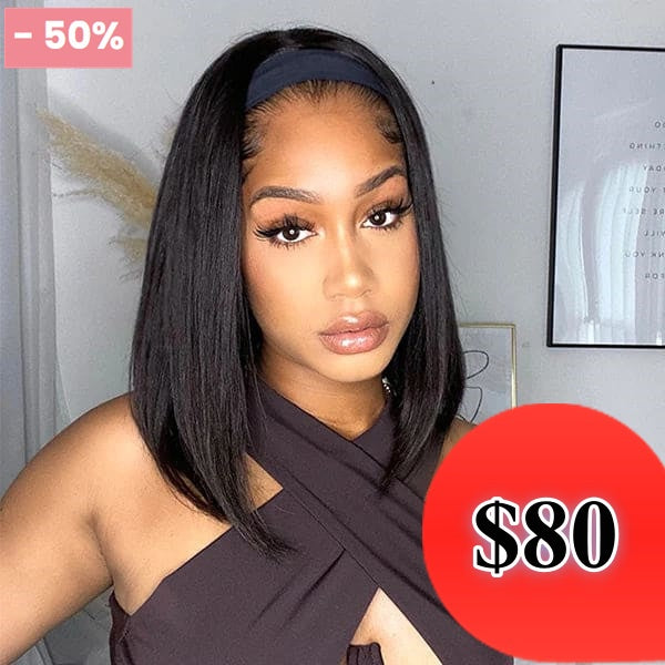 Half Price/// Headband Short Bob Wig Beginner Friendly