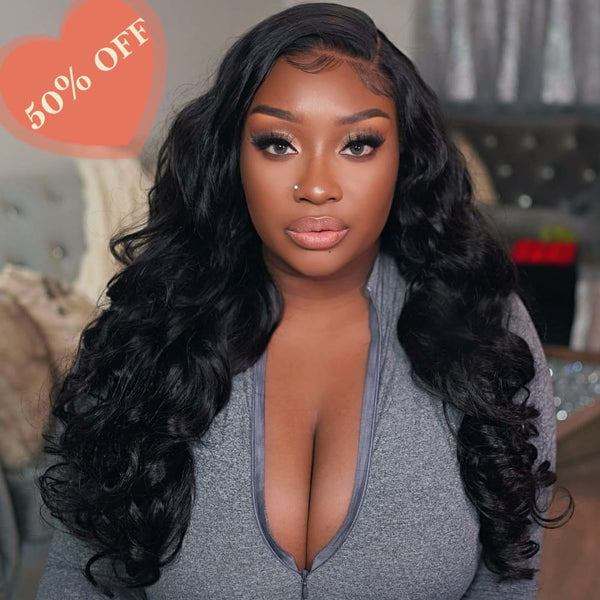 Half Price /// 13x4 Preplucked Hairline Lace Front Body Wave Wig Virgin Human Hair Frontal Wigs